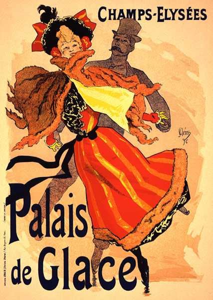 Reproduction of a poster advertising the 'Palais de Glace', Champs Elysees, Paris, 1896