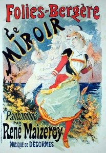 Poster advertising 'L'Eau des Sirenes' hair colourant, 1899