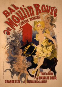 Reproduction of a Poster Advertising the 'Bal au Moulin Rouge', 1889