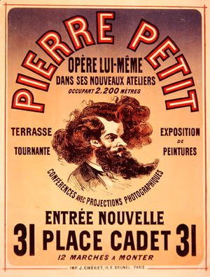 Poster advertising Pierre Petit's New Studios, 1876